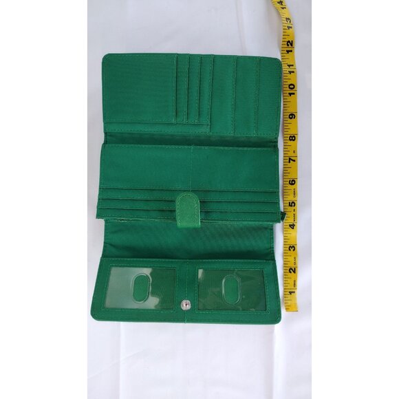Safe Keeper Womens Wallet Zipper Multi Pocket Card Slots Blue and Green - Picture 8 of 8
